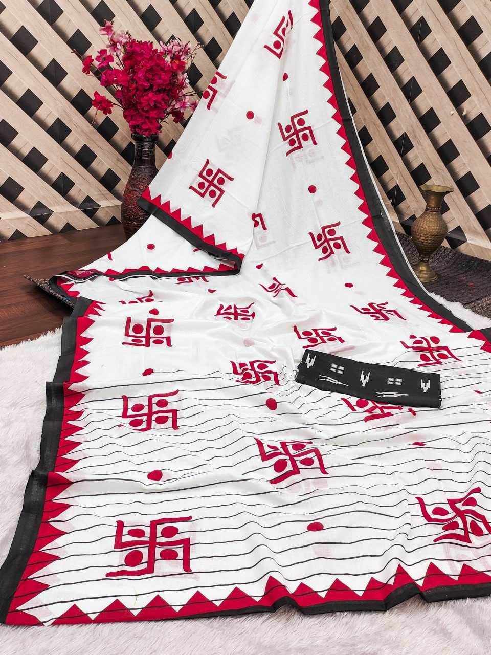 Bandhani Silk Cotton Linen Sarees Ladies Saree - MYLUXURY LANE ENTERPRISE